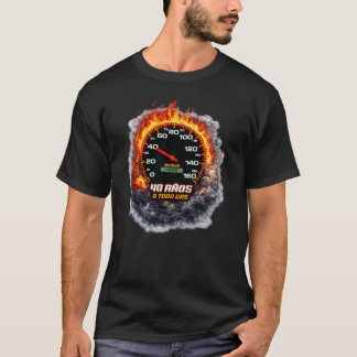 T-shirt 40 Years Full Throttle Born 1985 Speedometer Bir