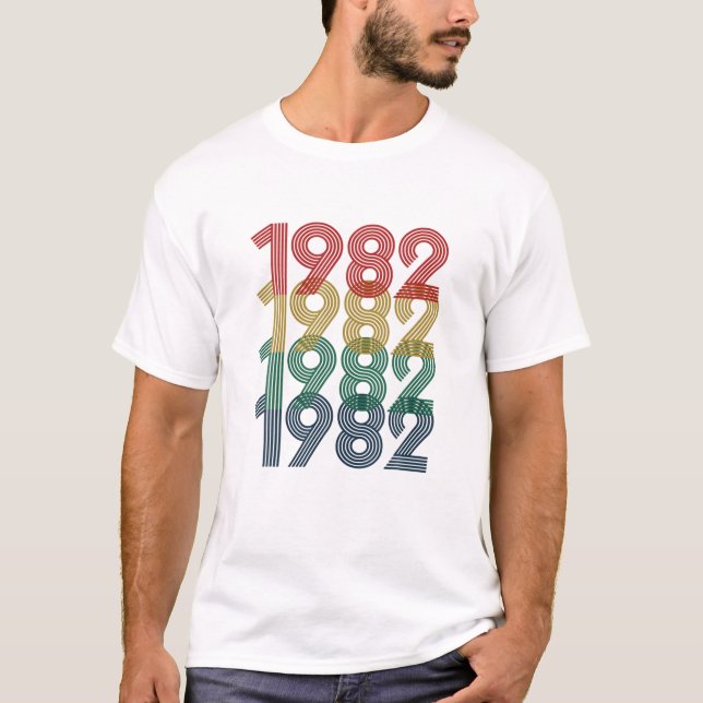 T-shirt 40E Anniversaire, 1982 Né, Hommes (Devant)