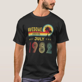 T-shirt 40e anniversaire Cadeau stupéfiant depuis Juillet 
