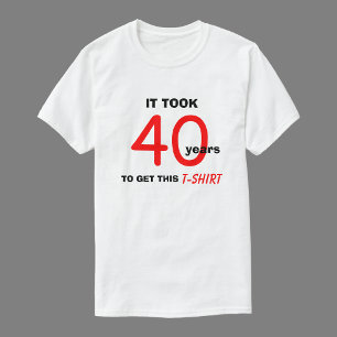 T-shirt 40e Anniversaire Cadeaux Idées pour Hommes T Chemi