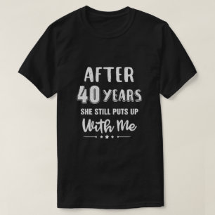 T-shirt 40E Anniversaire De Mariage Don Du Mari Amusant