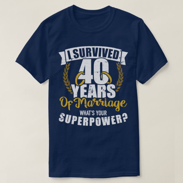 T-shirt 40e anniversaire du mariage 1 (Design devant)