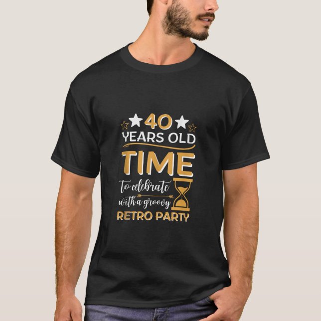 T-shirt 40e anniversaire Femmes 40 ans Homme Design 40e B (Devant)