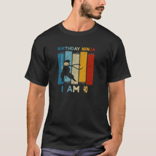T-shirt 40e anniversaire Garçon Ninja Amant 40 ans Amusant