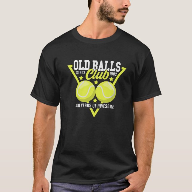 T-shirt 40E Anniversaire I Old Balls Club Depuis 1982 I Te (Devant)