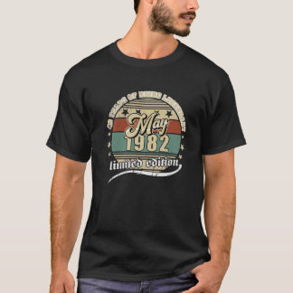 T-shirt 40E Anniversaire Mai 1982 Vintage 40 Ans Légendair