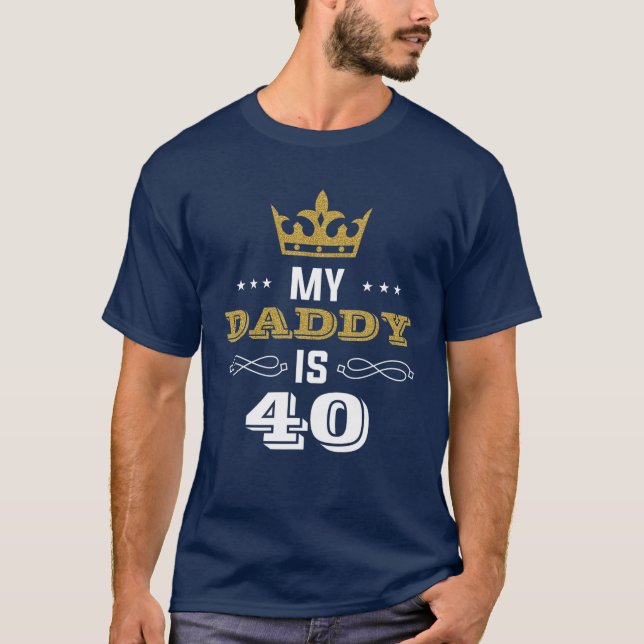 T-shirt 40E Anniversaire Mon père a 40 ans Naissance de pa (Devant)
