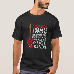 T-shirt 40E Anniversaire - Né En 1982 I Guitare Électrique