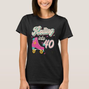 T-shirt 40e anniversaire Roller Skates rouler en 40 ans