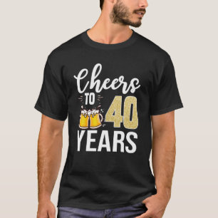 T-shirt 40E Anniversaire Salue À Bière 40 Ans