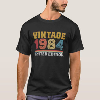 T-shirt 40e anniversaire Vintage 1984 Hommes Femmes 40 ans