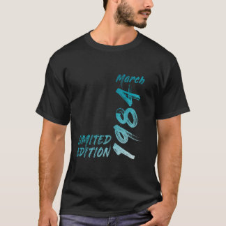 T-shirt 40e anniversaire Vintage 1984 Mars 40 ans Hommes F
