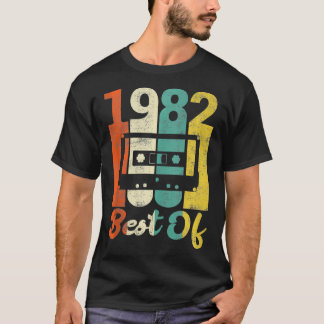 T-shirt 40e anniversaire vintage Cassette 1982 Rétro Meill