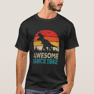 T-shirt 40e Birthday Dinosaur 40 Year Old Awesome Since 1