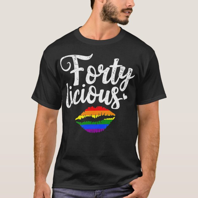 T-shirt 40e cadeau d'anniversaire pour lesbiennes gays LGB (Devant)