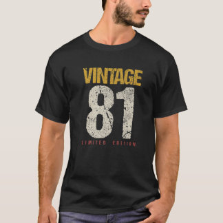 T-shirt 41 Ans Vintage 1981 41Décoration D'Anniversaire