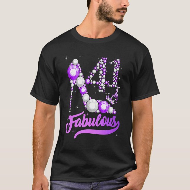 T-shirt 41 & Fabuleux 41 Ans 41e Anniversaire Diamant C (Devant)