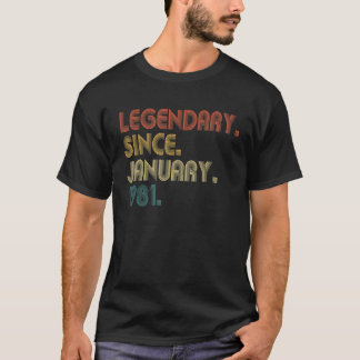 T-shirt 41e anniversaire 41 ans légendaire depuis janvier