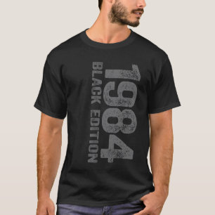 T-shirt 41e anniversaire  41 ans Vintage 1984 Noir Edit
