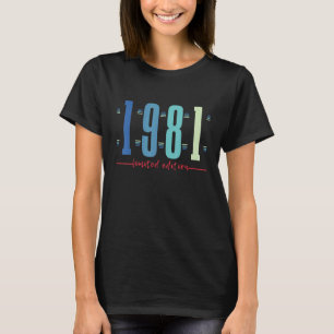 T-shirt 41e anniversaire Dames Mens 41 ans 1981 2