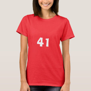 T-shirt 41e Anniversaire Quarante et un Rouge sur mesure â