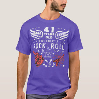 T-shirt 41e Anniversaire Sac À 41 Ans Tambour de Guitare
