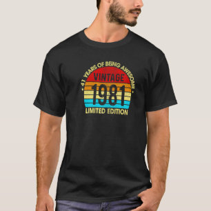 T-shirt 41e anniversaire Vintage 1981 41 ans