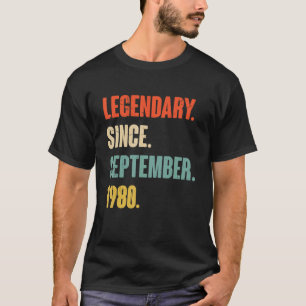 T-shirt 42 ans 42e anniversaire Légendaire depuis septembr