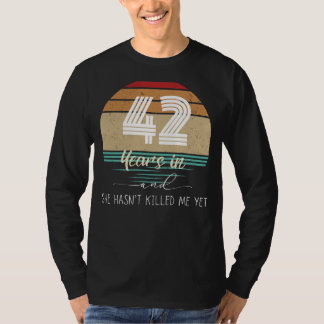 T-shirt 42 Ans de rire : Amuse Anniversaire Tee - Su