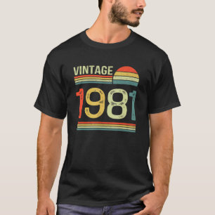 T-shirt 42 Ans Vintage 1981 Fait En 1981 42e Naissance