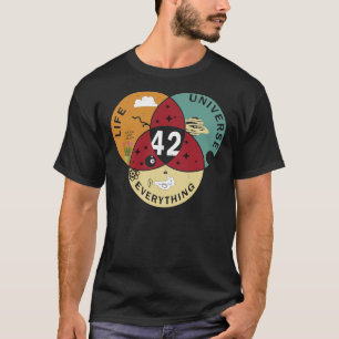 T-shirt 42 Answer to Life Universe and Everything Funny Vi