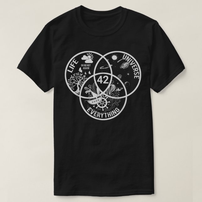 T-shirt 42 the answer to life the universe and everything (Design devant)
