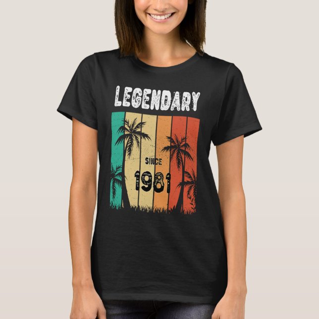 T-shirt 42e anniversaire 1981 Anniversaire pour hommes et  (Devant)