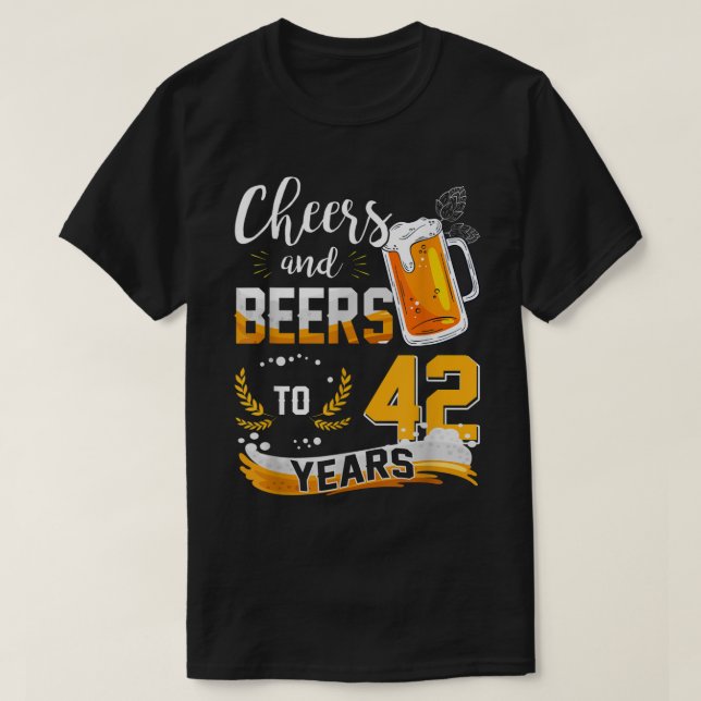 T-shirt 42E Anniversaire Soeurs Et Bières À 42 Ans Né En (Design devant)