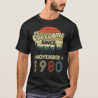 T-shirt 42e anniversaire stupéfiant depuis novembre 1980 4