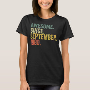 T-shirt 42e anniversaire stupéfiant depuis septembre 1980 