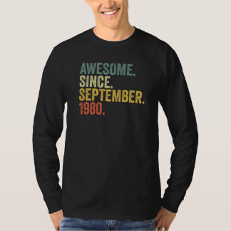 T-shirt 42e anniversaire stupéfiant depuis septembre 1980