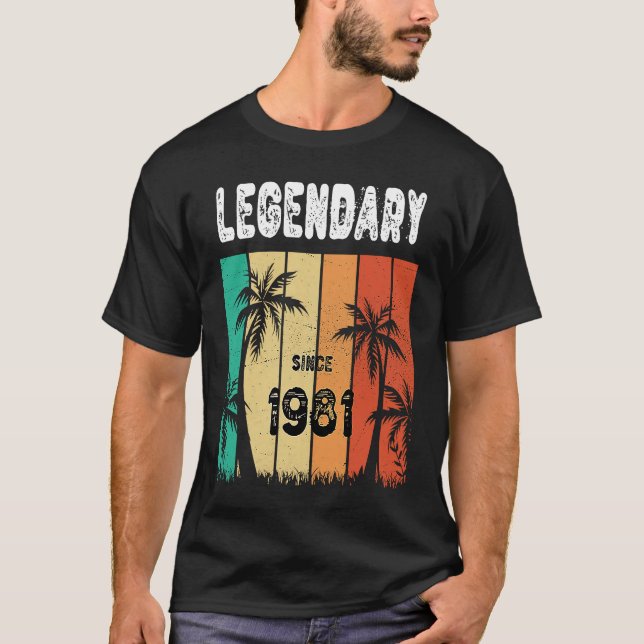 T-shirt 42th Birthday 1981 Birthday for Men and Women (Devant)