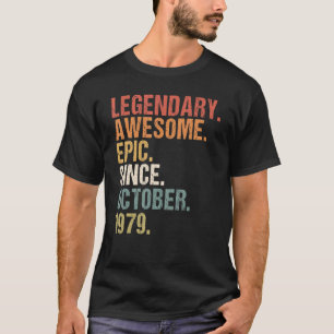 T-shirt 43 Ans Awesome Depuis Octobre 1979 43e Birt