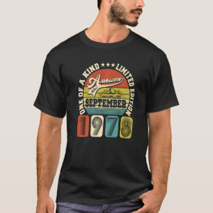 T-shirt 44 Ans 44ème anniversaire Awesome depuis septembre