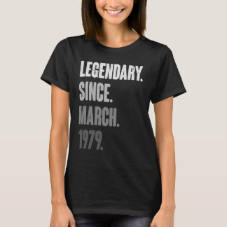 T-shirt 44 Ans Vintage 1979 Anniversaire 44 Mars Déco