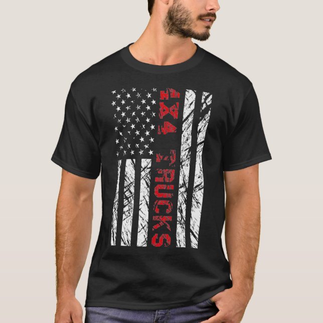 T-shirt 44 camions American Flag Premium (Devant)