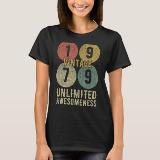 T-shirt 44e anniversaire pour Hommes & Femmes Retro 44 ans