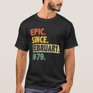 T-shirt 44e anniversaire stupéfiant depuis février 1979 44