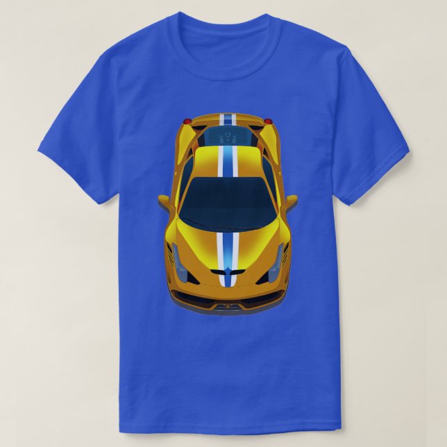 T-shirt 458 Chevaux jaunes spéciaux (Design devant)
