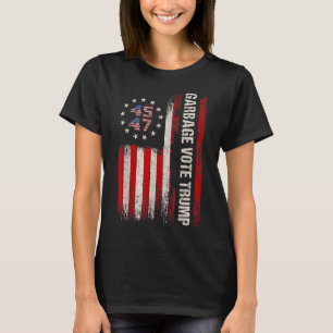 T-shirt 45 47 Élection Trump 2024 Drapeau américain Garbyg