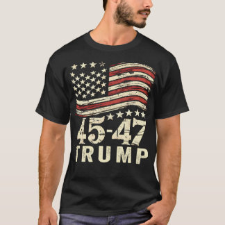 T-shirt 45 47 Usa Flag Trump Inauguration Day 2025