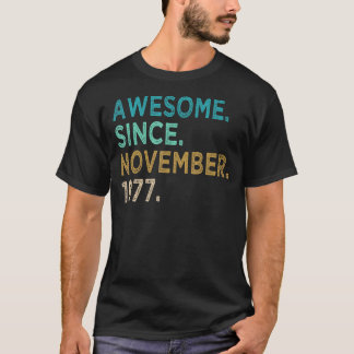 T-shirt 45 Ans Awesome Depuis Novembre 1977 45th Bir