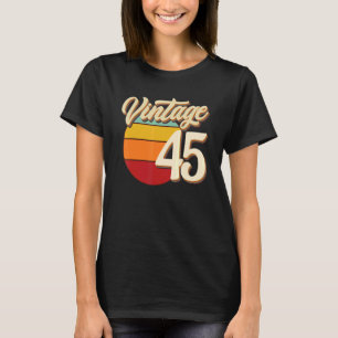 T-shirt 45 Ans Vintage Rétro 1977 Anniversaire 45ème Birt
