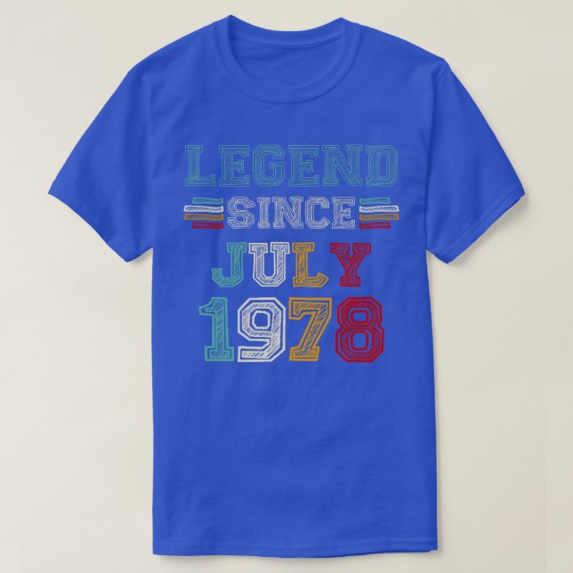 T-shirt 45 ansDepuis juillet 1978 45e anniversaire (Design devant)